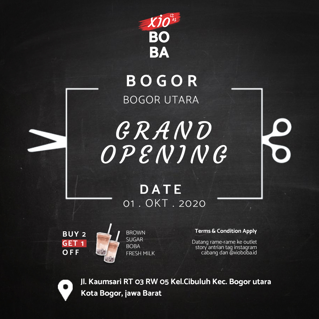 Grand Opening Xioboba Bogor Utara, 01 Oktober 2020